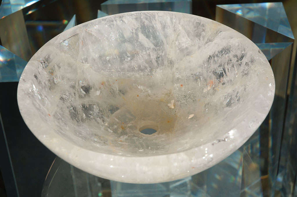 A Stunning rock crystal custom made sink.