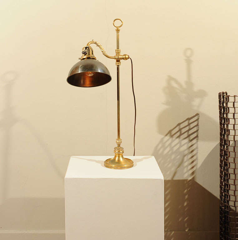 Gilt Metal Adjustable Lamp