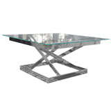 Vintage Chrome and Glass Coffee Table