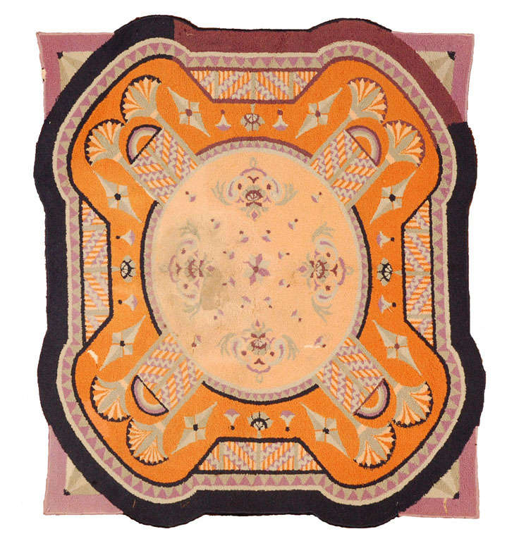 Vintage American Hook Rug