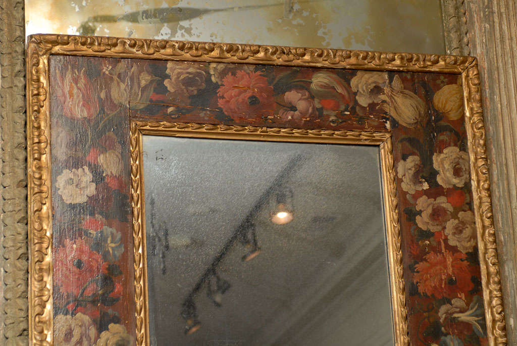 Italian Early 18th Century Painted Mirror