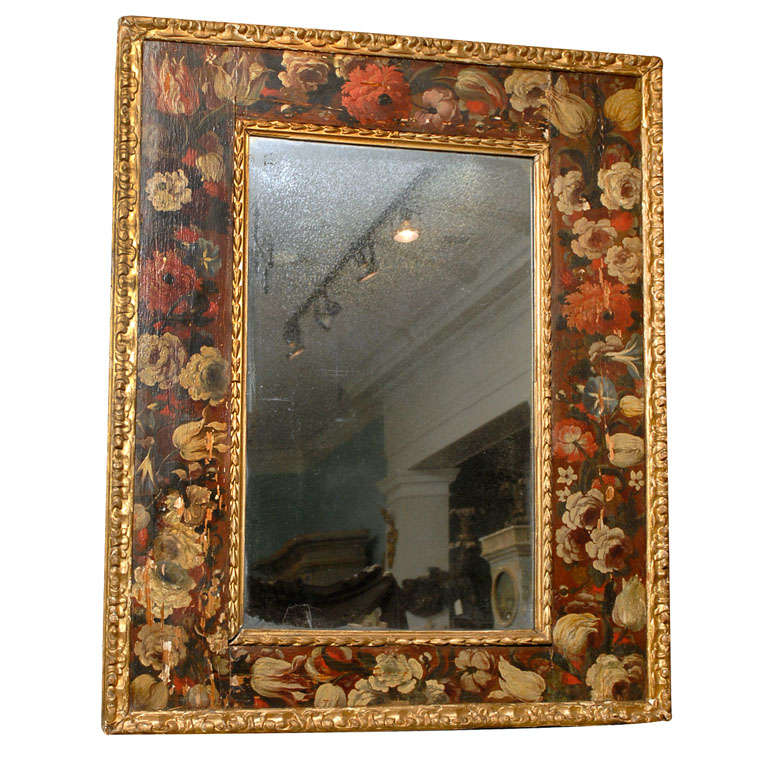 Early 18th Century Painted Mirror