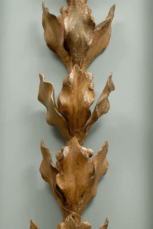 Gilt Italian 18th Century Carved Wood Vine Fragment For Sale