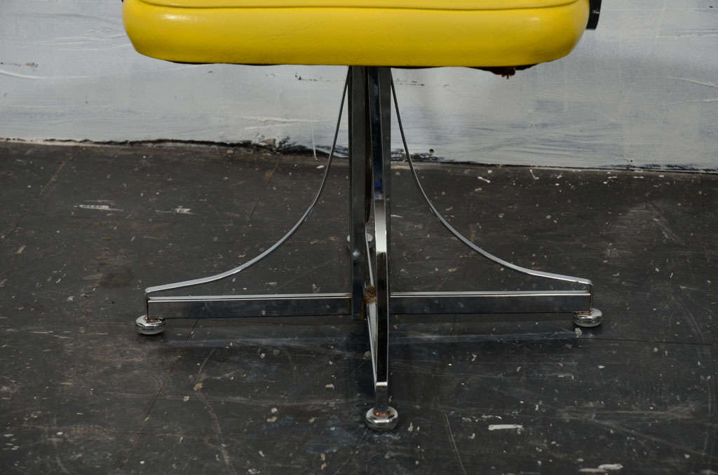 American Set of Four Swivel Aluminium Chairs For Sale