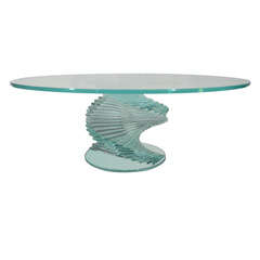 Biomorphic Glass Coffee Table