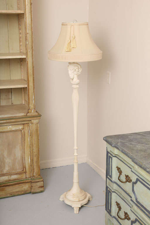 American Giacometti Style Ram Head Floor Lamp