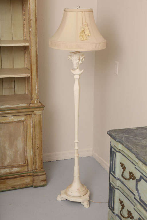 Mid-20th Century Giacometti Style Ram Head Floor Lamp