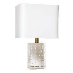 Raindrops in Lucite Table Lamp
