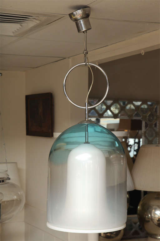 An Oversized Mazzega Bell Design Hanging Light Fixture