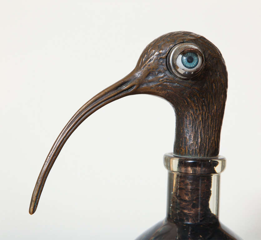 Valeriano Trubbiani Bird in a Bottle Sculpture 'Signed' In Good Condition For Sale In East Hampton, NY