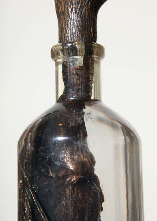 Valeriano Trubbiani - Oiseau dans une bouteille - Sculpture signée en vente 3