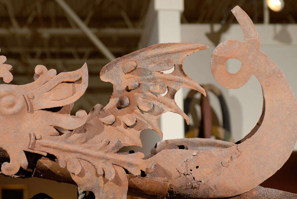 cast iron dragon statue