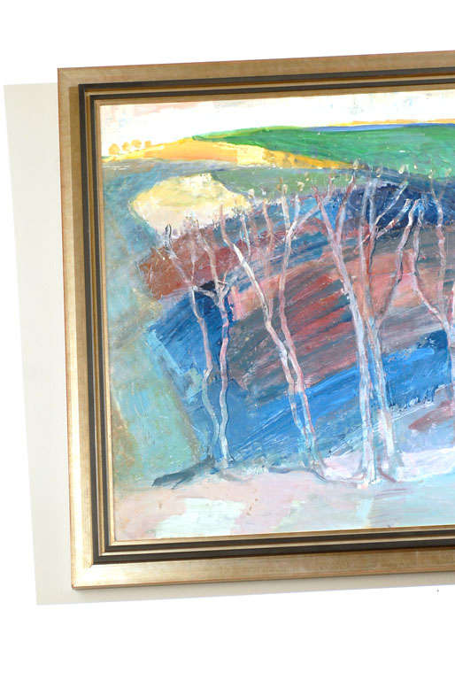 Painting of Trees by Imre Ballago  In Good Condition For Sale In Atlanta, GA