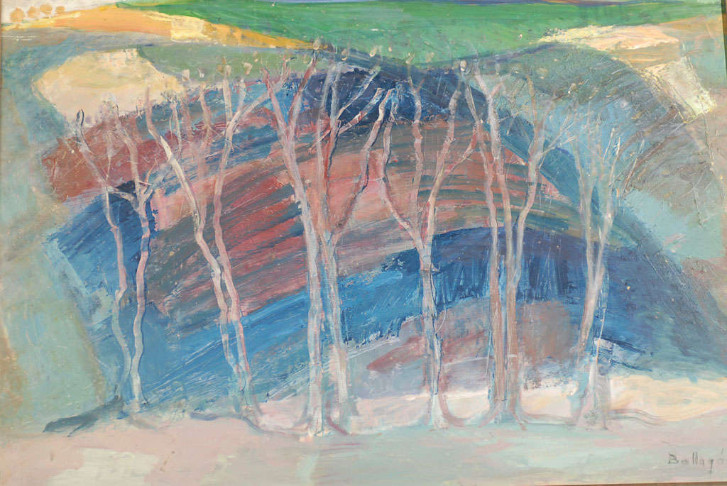 20th Century Painting of Trees by Imre Ballago  For Sale