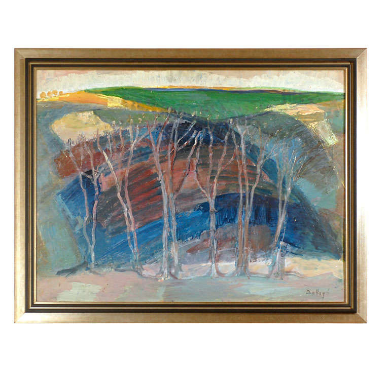 Painting of Trees by Imre Ballago  For Sale