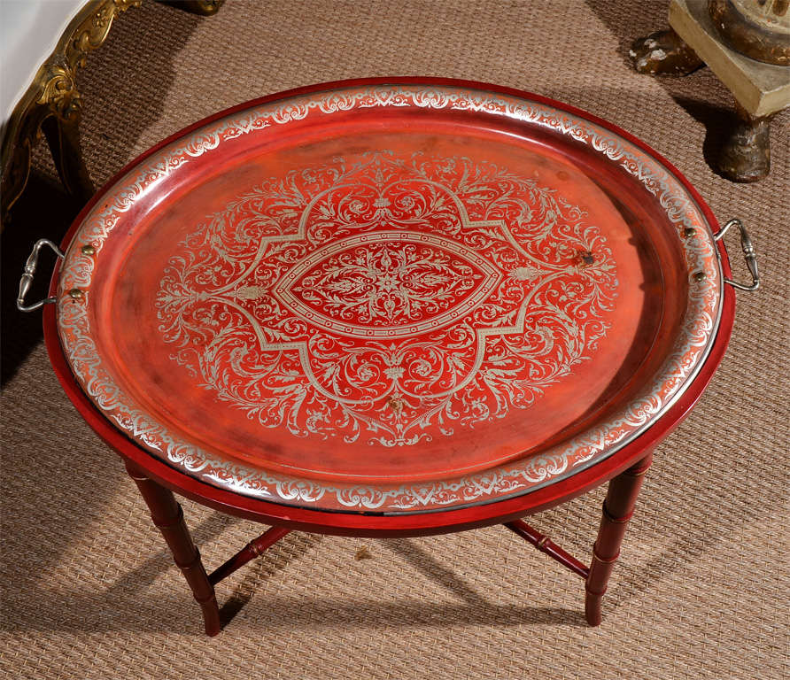 Hand-Carved Chinoiserie Tray Table