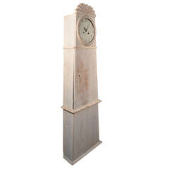 Antique Carved A-Line Swedish floor clock