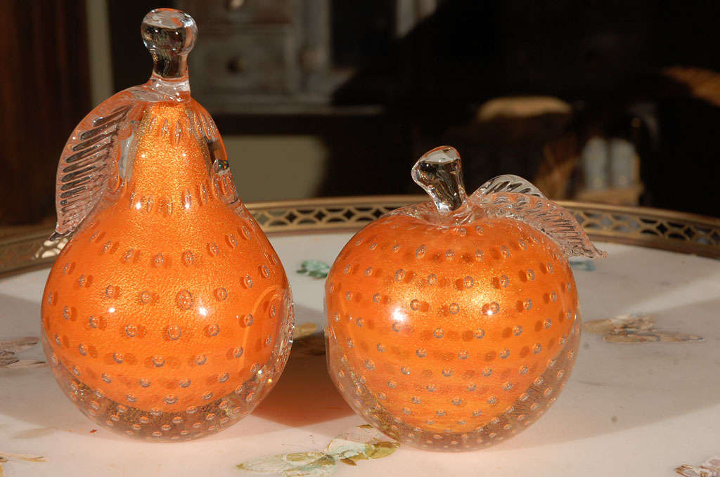Pair Of 1960 Murano Fruit Bookends