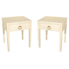 Pair of Parchment Side Tables in the French Style