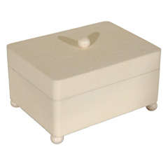 Lidded Shagreen Box with Bone