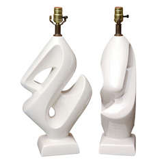 Pair Of American Art Pottery Lamps