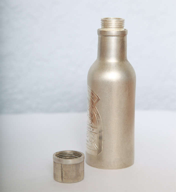Unknown Sterling Silver, Hand-Engraved, Miniature Chivas Regal Bottles