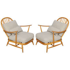 Retro Pair of Armchairs by Lucien Ercolani