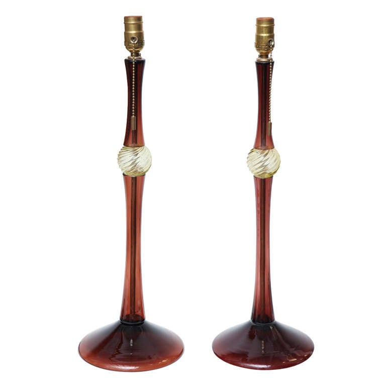Pair Of Donghia Lamps Designed By John Hutton