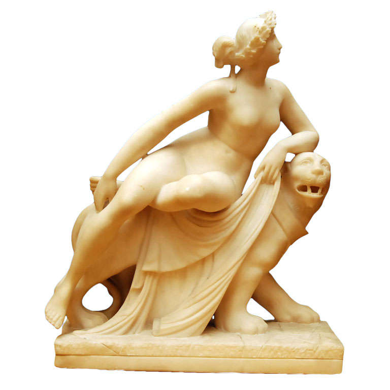 Grand Tour Alabaster Figure of Ariadne after Johann Heinrich von Dannecker For Sale