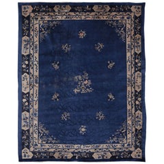 Tapis de Pékin bleu indigo