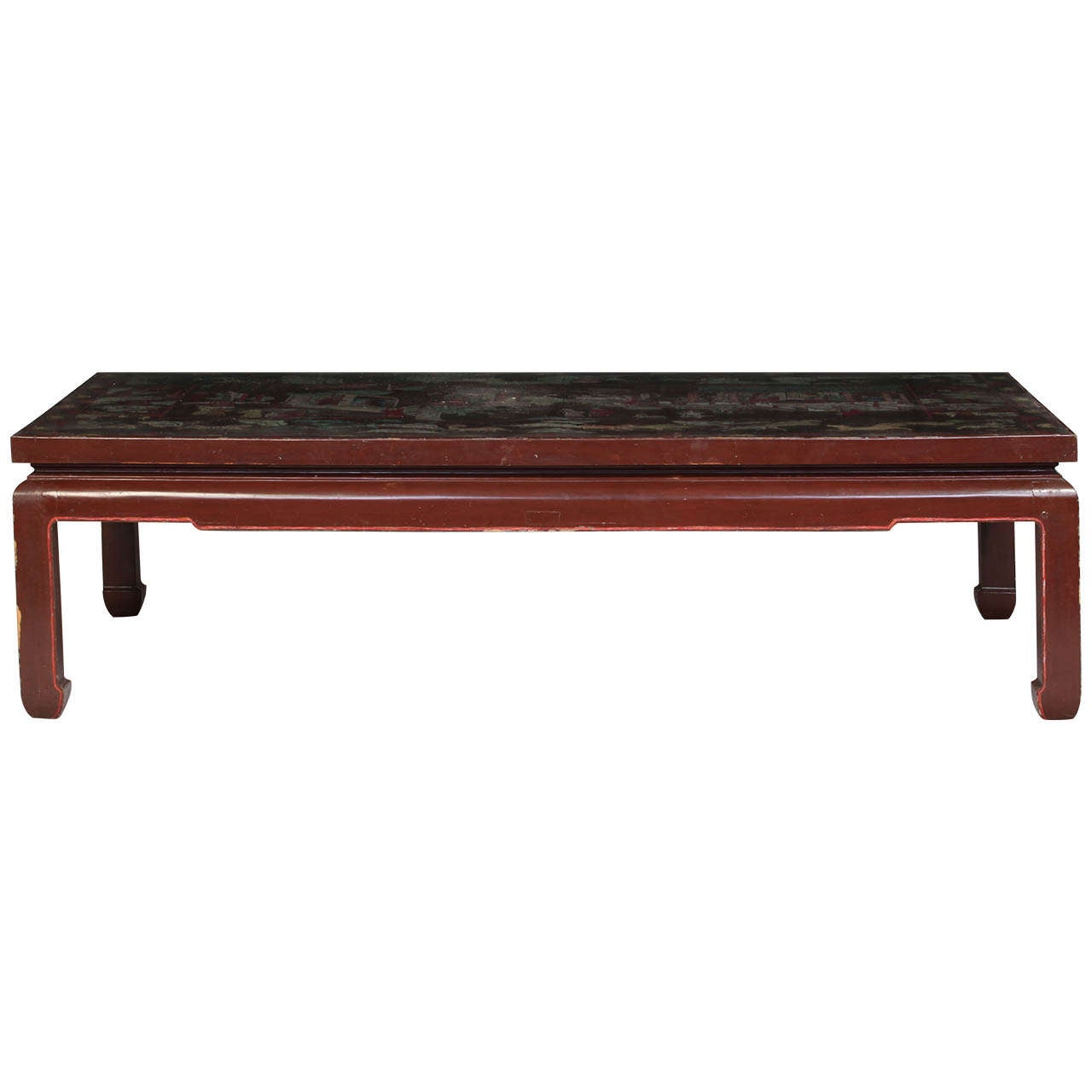 Fine Chinese Coffee Table with 18' century Coromandel Screen