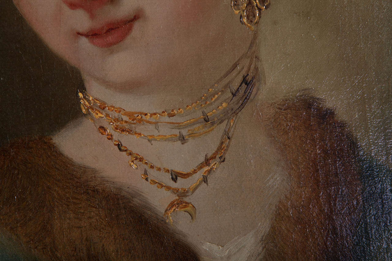 18th Century and Earlier Pair of 18th Century Venetian Paintings Present a Young Ladies Portrait