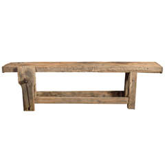 Used French Oak Woodworker
s Bench circa 1880