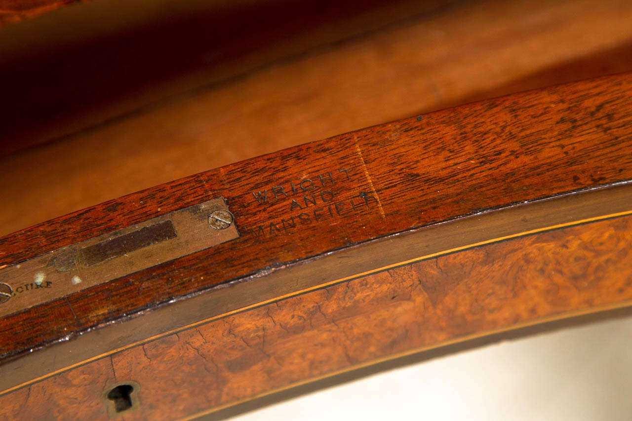 Unusual Burl Amboyna Writing Table In Excellent Condition In Woodbury, CT