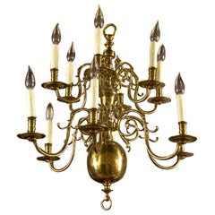 Two Tier 12 Light Dutch Chandelier