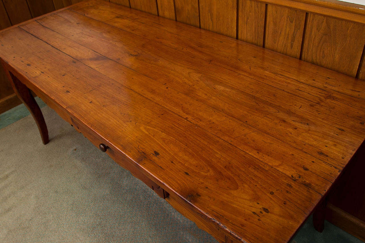 French Fruitwood Work Table In Excellent Condition For Sale In Woodbury, CT