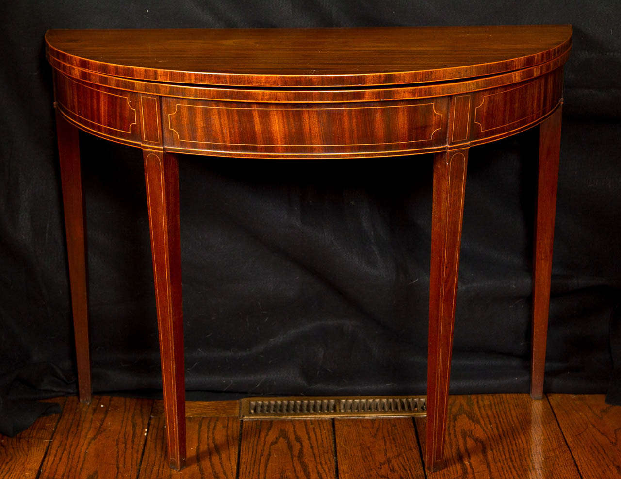 Mahogany Demilune Tea Table For Sale at 1stDibs