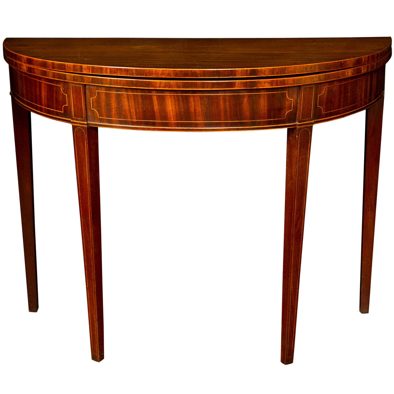 Mahogany Demilune Tea Table For Sale at 1stDibs