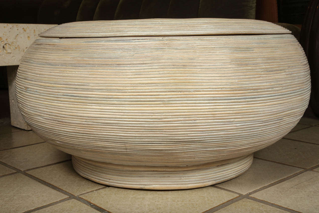 Bowl Shaped Coffee Table Spiral Wred In Wicker At 1stdibs Rancho Monterey Bowl Shaped Coffee Table Spiral Wred In Wicker For