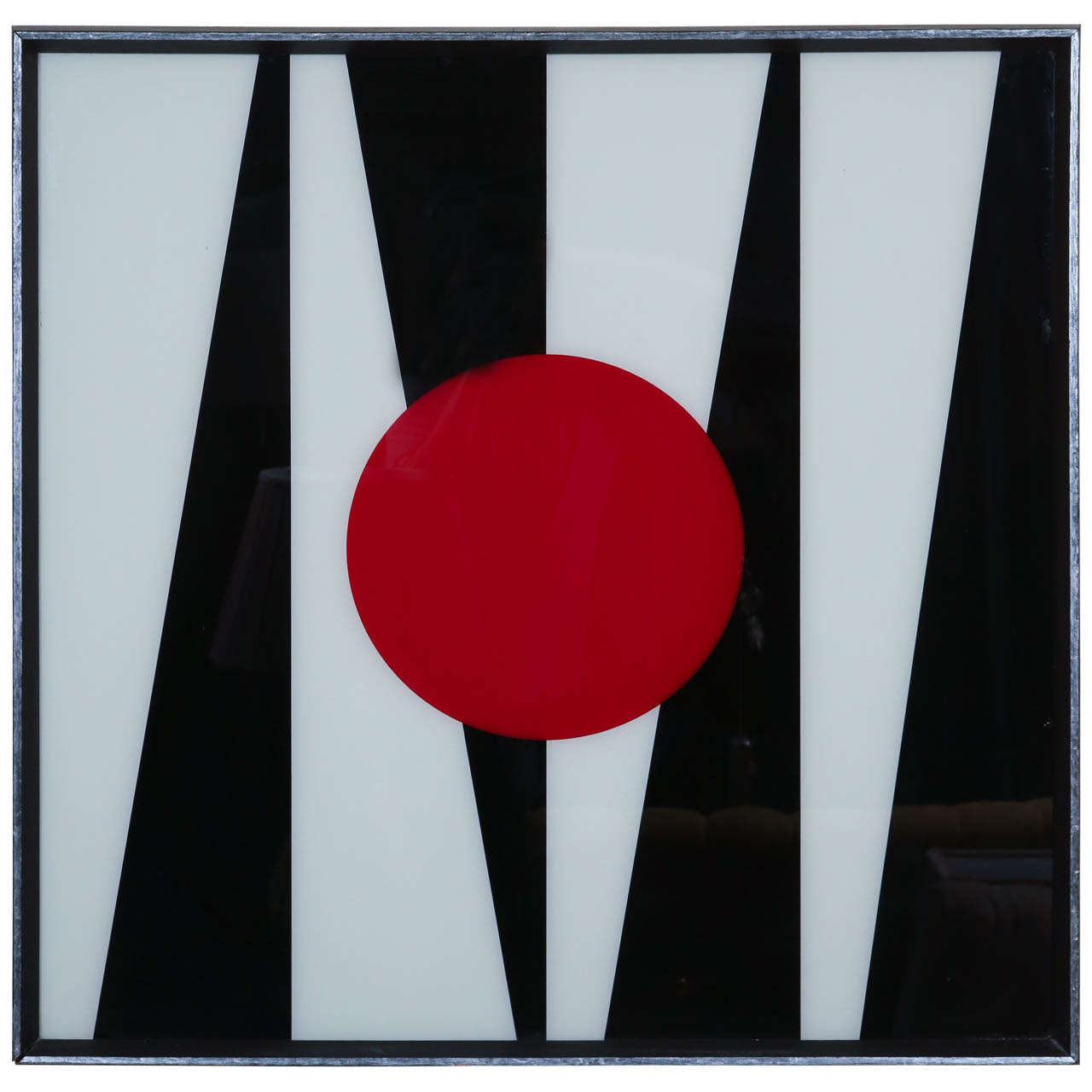 The Red Dot - Framed Abstract Silkscreen For Sale