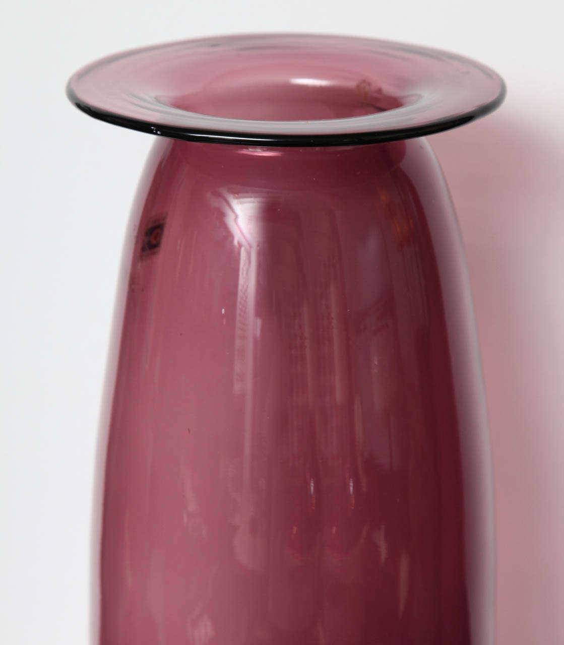 Modern Amethyst Glass Vase by Blenko For Sale
