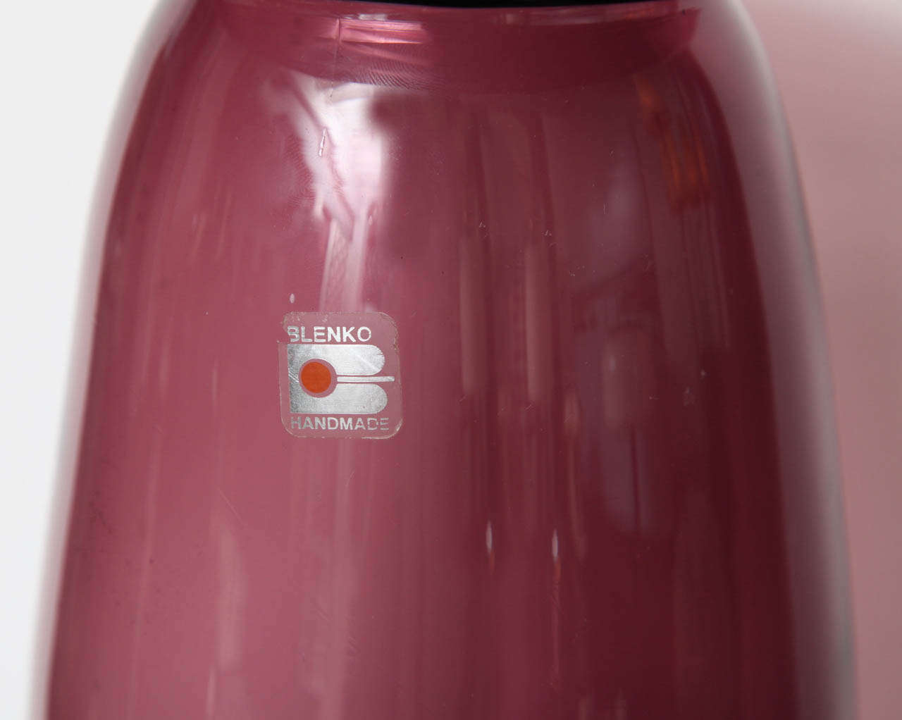 American Amethyst Glass Vase by Blenko For Sale