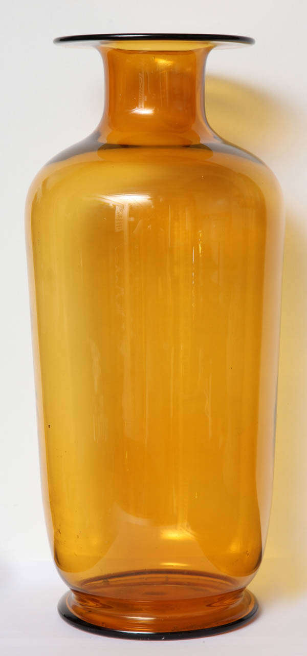 Amber Glass Vase