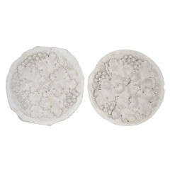 Finely carved 19th century marble panels of grape vines