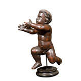 Carved 19th century figural cherub