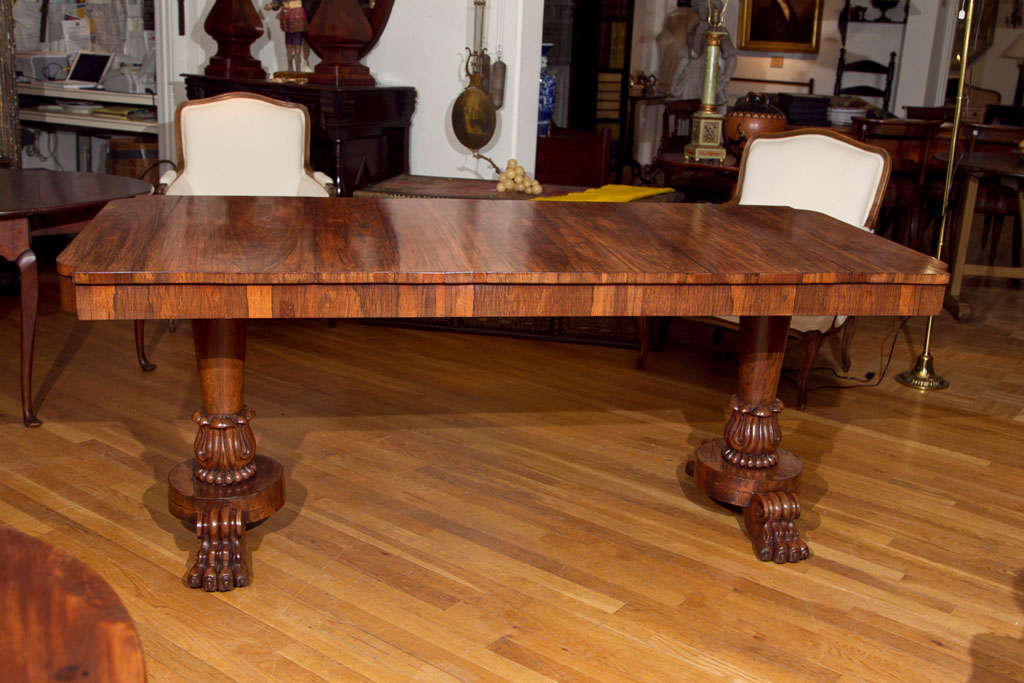 William IV Rosewood Carved Library Table