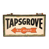 Antique Old Double Sided Handpainted Wood Sign