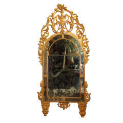 18th Century Period Louis XVI Grand Scale Giltwood Mirror