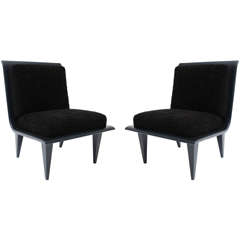 Pair of James Mont Slipper Chairs