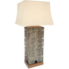 Large Asian Bronze Table Lamp